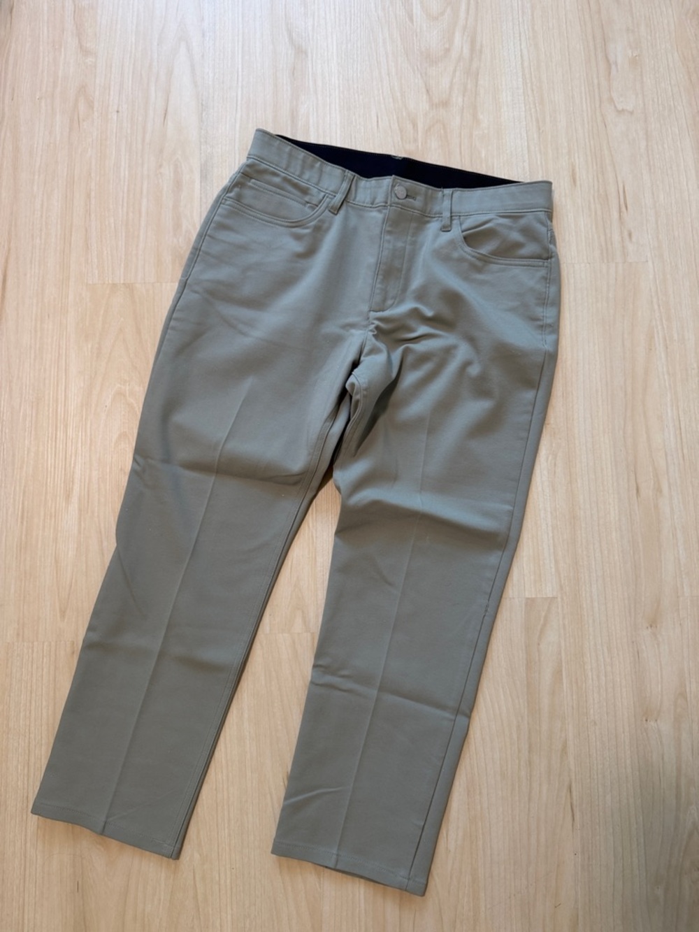 Classic Olive Straight-Leg Pants
